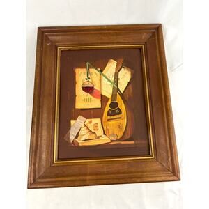 Musical‎ Instrument F.H. Redelius Mid Century Framed Print 15.5"x18.5"
